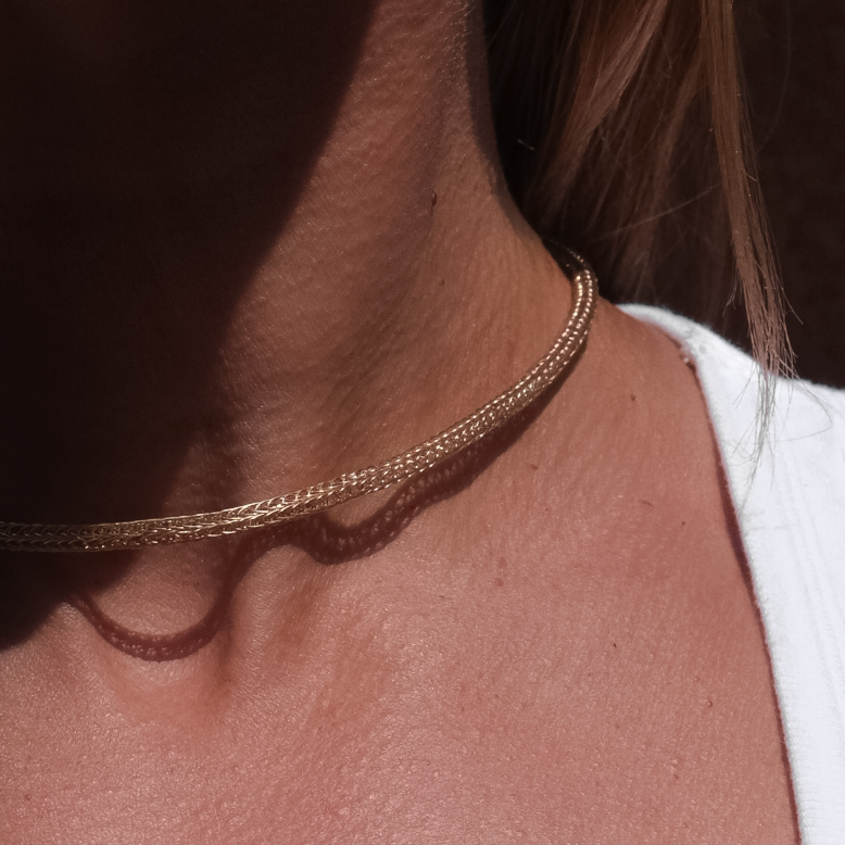 Thin Viking Weave Necklace