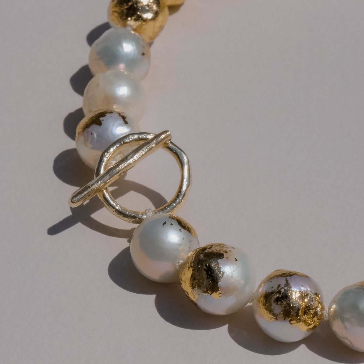 Large Gilded Pearl Necklace