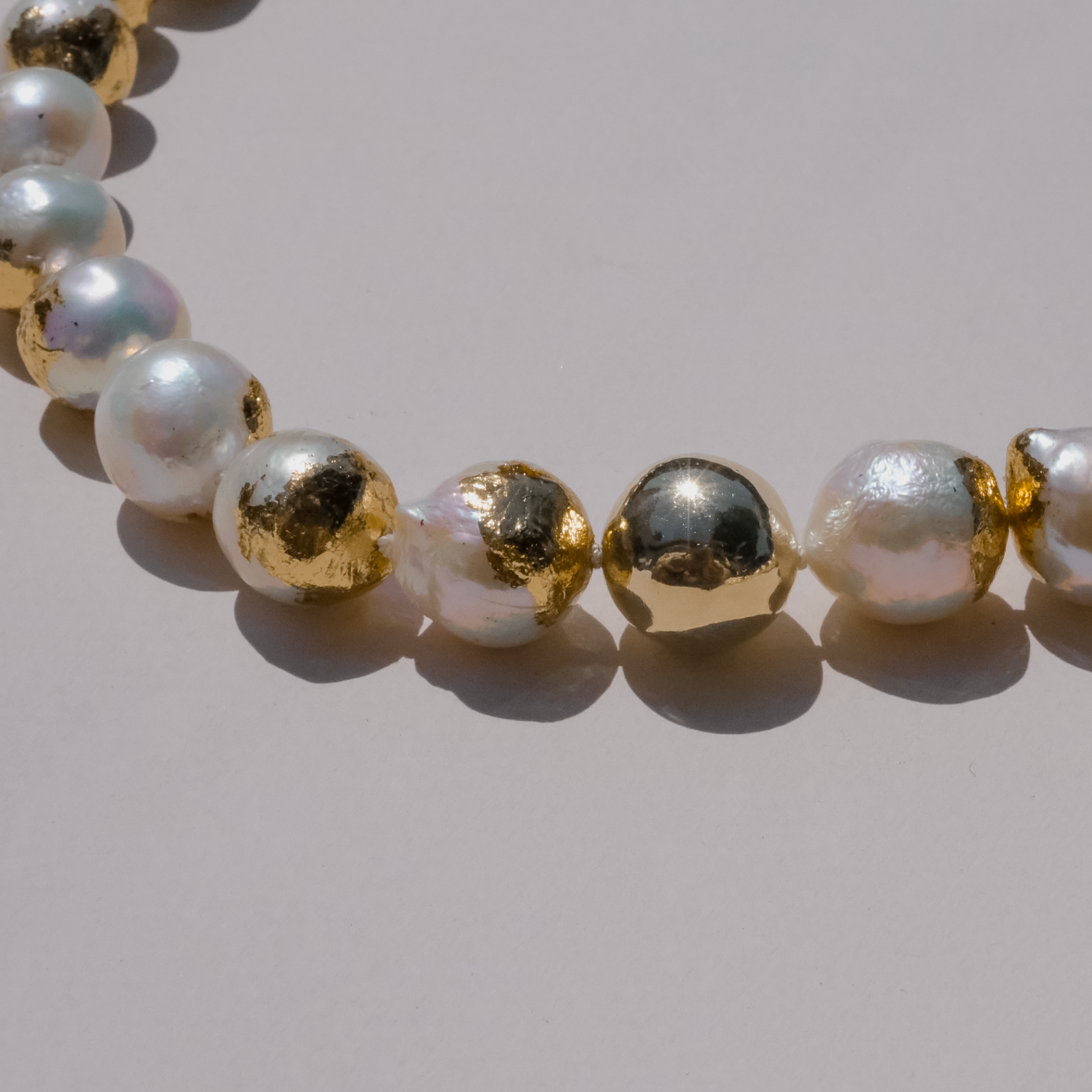 Large Gilded Pearl Necklace