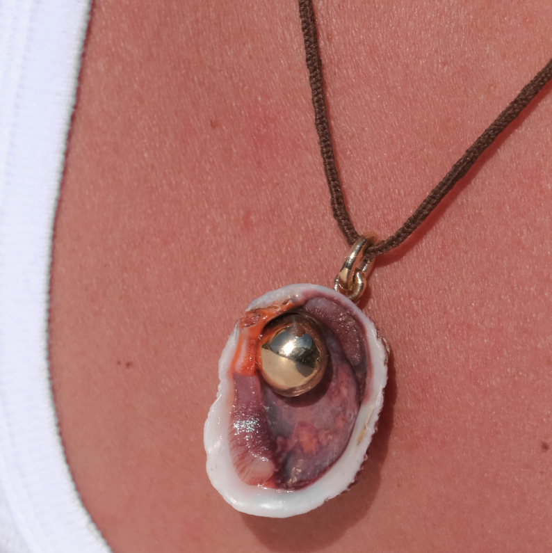 Orb In Shell On Lucet Silk Cord
