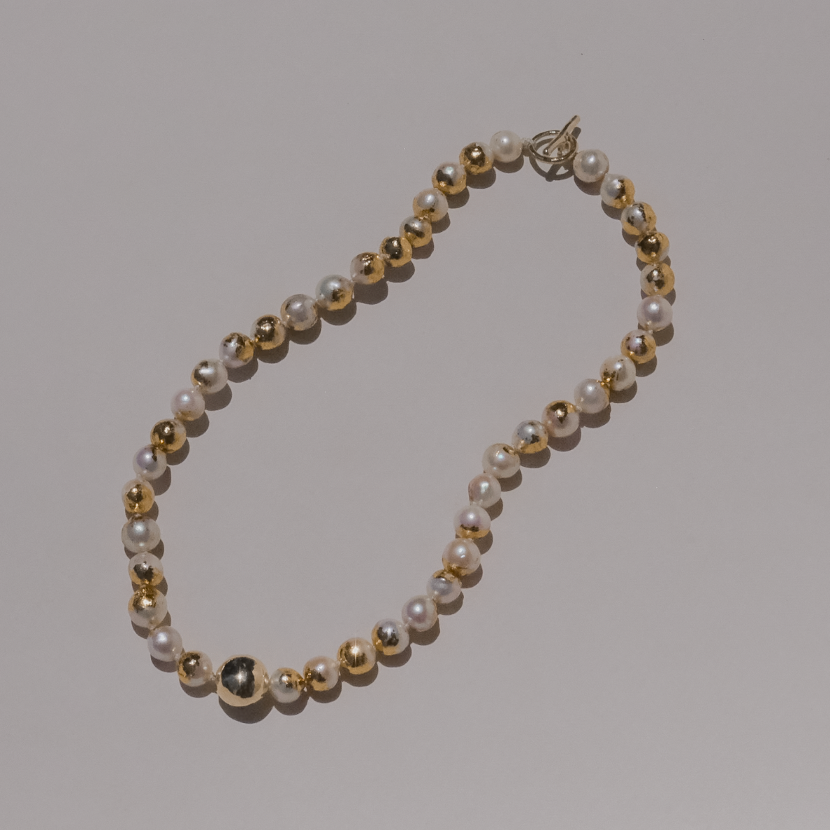 Small Gilded Pearl Necklace