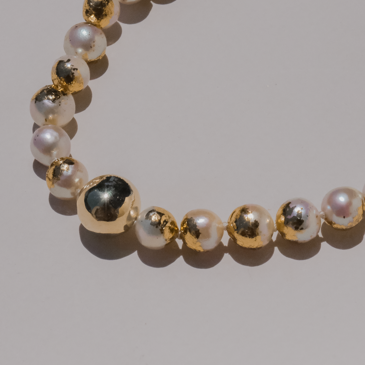 Small Gilded Pearl Necklace