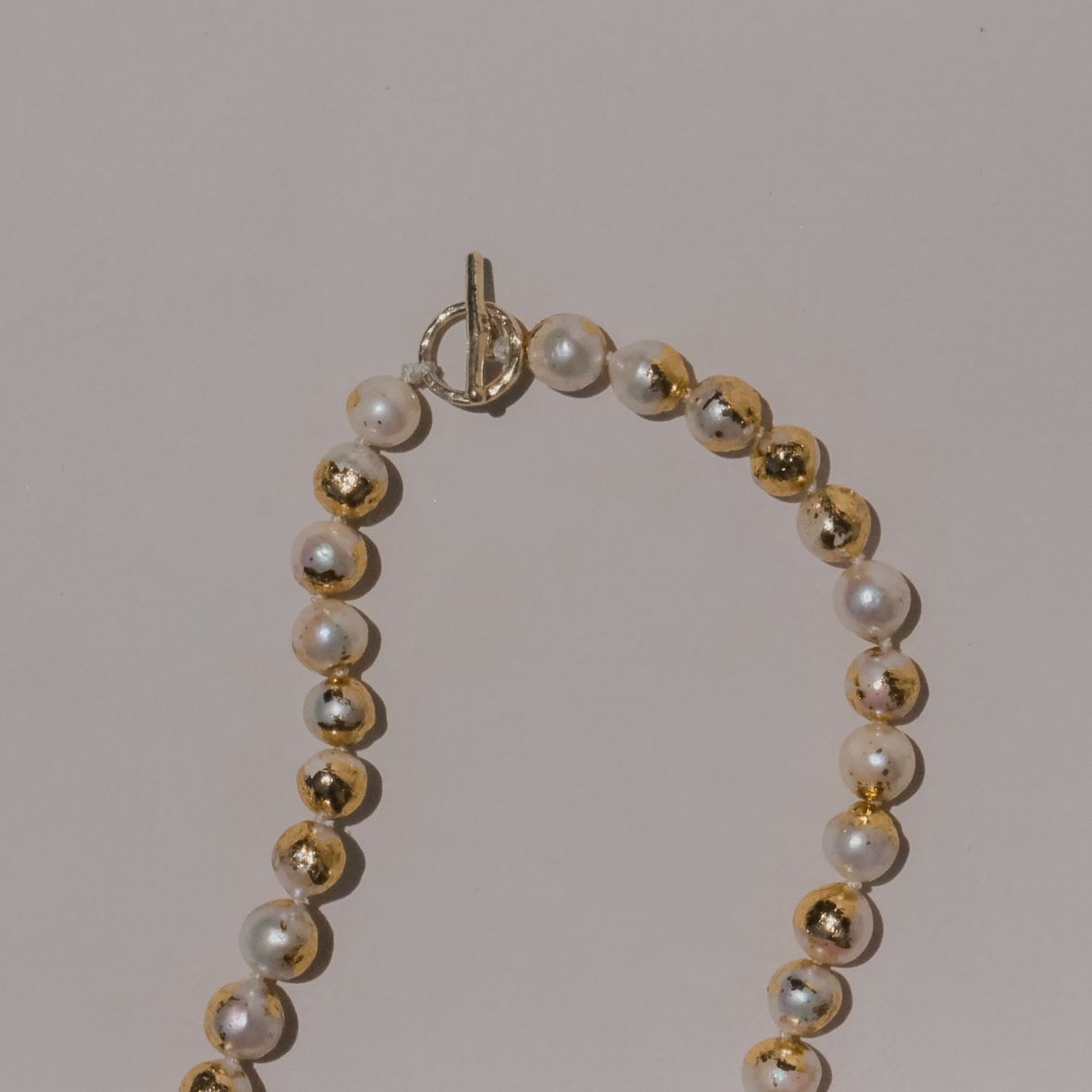 Small Gilded Pearl Necklace