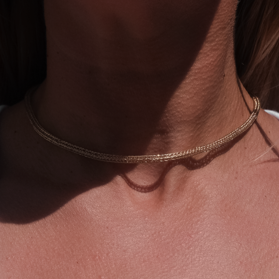 Thin Viking Weave Necklace