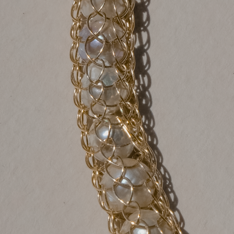 Woven Pearl Necklace