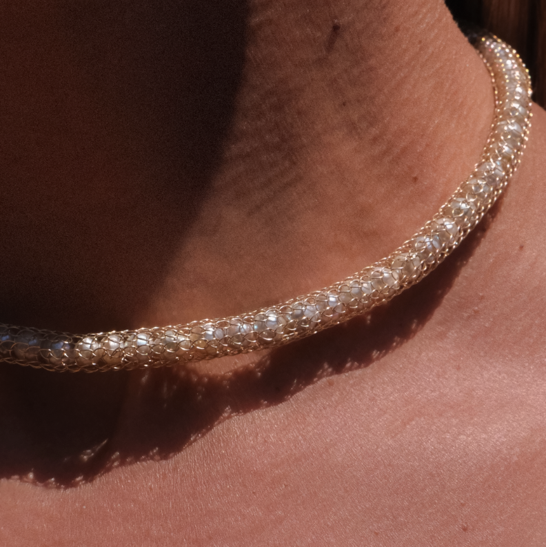 Woven Pearl Necklace