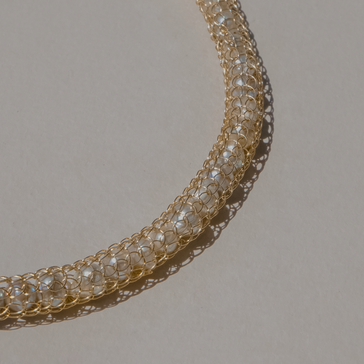 Woven Pearl Necklace
